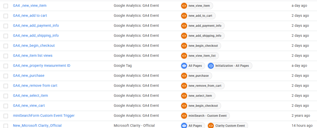 V-Belt Supply Magento Tracking: GA4 and GTM image 1